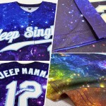 Benutzerdefiniertes Galactic Weiß-Hellblau 3D Authentic Baseball-Trikot