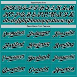 Benutzerdefiniertes Aqua Schwarz-Weiß Authentic Baseball Jersey Benutzerdefiniertes Aqua Schwarz-Weiß Authentic Baseball Jersey