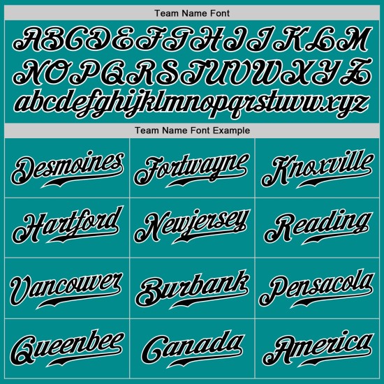 Benutzerdefiniertes Aqua Schwarz-Weiß Authentic Baseball Jersey Benutzerdefiniertes Aqua Schwarz-Weiß Authentic Baseball Jersey