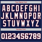 Benutzerdefiniertes authentisches Baseball-Trikot in Marineblau, Weiß und Rot