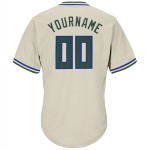 Custom Cream Hunter Green-Royal Authentic Throwback Rib-Strick Baseball Jersey Shirt