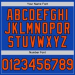 Blaues benutzerdefiniertes Thunder Orange-Schwarzes authentisches Baseball-Trikot