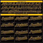 Design Gold Dart Jersey Muster Custom Baseball Board Flamme Schwarz Authentische 3D