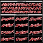 Benutzerdefinierte schwarz rot Nadelstreifen rot-weiß authentische Baseball Jersey