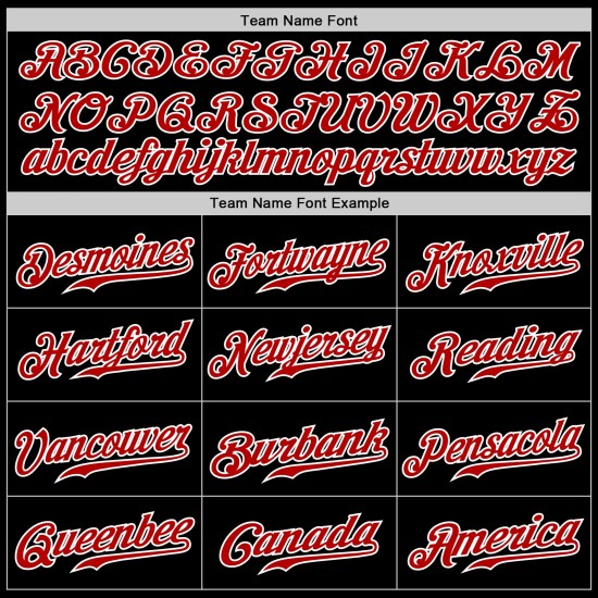 Benutzerdefinierte schwarz rot Nadelstreifen rot-weiß authentische Baseball Jersey