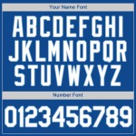 Benutzerdefiniertes authentisches Baseball-Trikot in Königsblau-Hellblau