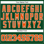 Benutzerdefiniertes authentisches grün-orange-weißes Baseballtrikot