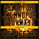 Design 3D Dart Flamme Baseball Gold Custom Board Schwarz Authentische Muster Jersey