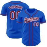 Baseball Authentic Blue Custom Jersey Thunder Crison-Weiß