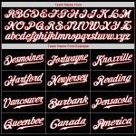 Benutzerdefiniertes authentisches schwarz-weiß-rotes Baseballtrikot