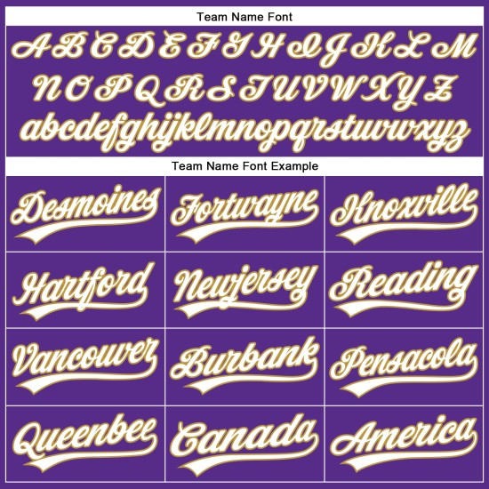 Old Jersey Lila Weiß Nadelstreifen Authentic Gold Custom Baseball