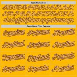 Raglan-Ärmel Lila Jersey Custom Authentic Gold Baseball