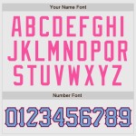 Benutzerdefinierte weiß hellblau Nadelstreifen hellblau-pink authentische Raglan Ärmel Baseball Jersey