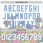 Benutzerdefiniertes 3D-Musterdesign Bunte Blumen und Pilze Psychedelische Halluzination Authentisches Baseball-Trikot