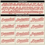 Benutzerdefiniertes cremefarbenes, cremefarbenes, rotes authentisches Baseball-Trikot