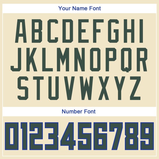 Custom Cream Hunter Green-Royal Authentic Throwback Rib-Strick Baseball Jersey Shirt