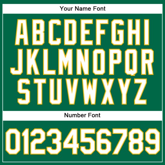 Nadelstreifen authentische grün weiß Jersey benutzerdefinierte Gold Kelly Baseball