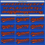 Blaues benutzerdefiniertes Thunder Orange-Schwarzes authentisches Baseball-Trikot