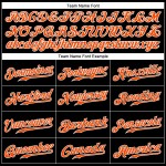 Benutzerdefinierte schwarz weiß Nadelstreifen orange-weiß authentische Baseball Jersey Benutzerdefinierte schwarz weiß Nadelstreifen orange-weiß authentische Baseball Jersey