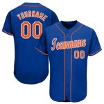 Individuelles Royal Orange-Weiß Baseball-Trikot