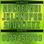 Benutzerdefinierte Neon Design Muster Neon 3D Authentic Grün-Schwarz Jersey Baseball Grün