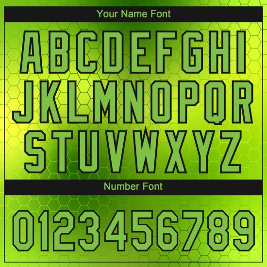 Benutzerdefinierte Neon Design Muster Neon 3D Authentic Grün-Schwarz Jersey Baseball Grün