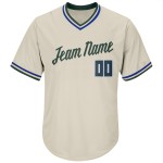 Custom Cream Hunter Green-Royal Authentic Throwback Rib-Strick Baseball Jersey Shirt