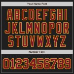 Baseball Custom Schwarz Authentic Ärmel Crimson-Gold Raglan Jersey