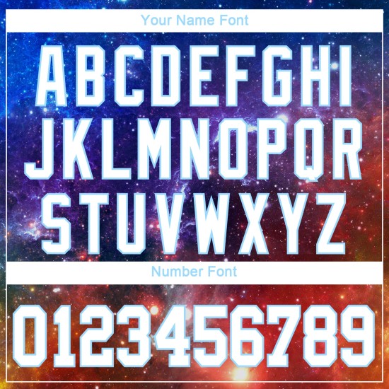 Benutzerdefiniertes Galactic Weiß-Hellblau 3D Authentic Baseball-Trikot