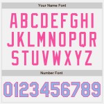 Hellweißes Baseball-Ton-Authentisches Trikot Custom Blue-Pink Two