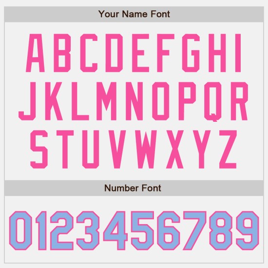 Hellweißes Baseball-Ton-Authentisches Trikot Custom Blue-Pink Two