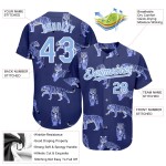 Lila Blau-Weiß 3D Design Jersey Tiger Custom Authentic Dark Light Muster Baseball