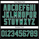 Benutzerdefiniertes schwarzes Kelly-Grün-Nadelstreifen-Baseballtrikot in Kelly-Grün-Weiß