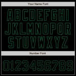 Benutzerdefiniertes authentisches Baseball-Trikot in Schwarz und Kelly Green