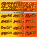 Mode Authentische Orange Baseball Gelb-Schwarz Jersey Custom Gradienten