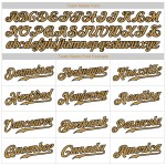 Benutzerdefiniertes authentisches Baseball-Trikot in Weiß und Altgold