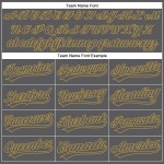 Authentisches Gold Old Custom Steel Baseball Jersey Grau