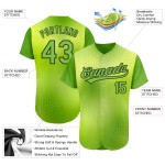 Benutzerdefinierte Neon Design Muster Neon 3D Authentic Grün-Schwarz Jersey Baseball Grün