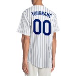 Benutzerdefiniertes weißes Royal Pinstripe Royal-White Authentic Baseball-Trikot Benutzerdefiniertes weißes Royal Pinstripe Royal-White Authentic Baseball-Trikot