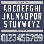 Benutzerdefiniertes authentisches Baseball-Trikot in Marineblau und Grauweiß