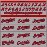 Benutzerdefiniertes authentisches grau-rot-marineblaues Baseballtrikot