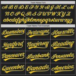 Baseball Royal Royal-Gelb Schwarz Jersey Custom Authentic Nadelstreifen