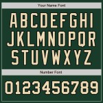 Benutzerdefiniertes authentisches zweifarbiges Baseball-Trikot in Grün, Creme und Schwarz