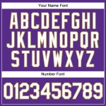 Old Jersey Lila Weiß Nadelstreifen Authentic Gold Custom Baseball