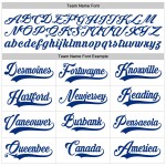 Benutzerdefiniertes weißes Royal Pinstripe Royal-White Authentic Baseball-Trikot Benutzerdefiniertes weißes Royal Pinstripe Royal-White Authentic Baseball-Trikot