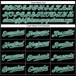 Benutzerdefiniertes schwarzes Kelly-Grün-Nadelstreifen-Baseballtrikot in Kelly-Grün-Weiß