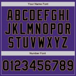 Lila Schwarz Schwarz-Old Custom Authentic Gold Jersey Nadelstreifen Baseball