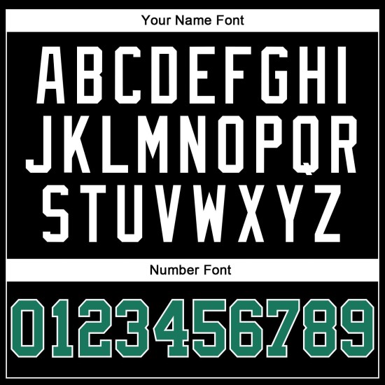 Benutzerdefiniertes authentisches Baseball-Trikot in Schwarz und Kelly Grün-Weiß Benutzerdefiniertes authentisches Baseball-Trikot in Schwarz und Kelly Grün-Weiß