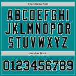 Benutzerdefiniertes Aqua Schwarz-Weiß Authentic Baseball Jersey Benutzerdefiniertes Aqua Schwarz-Weiß Authentic Baseball Jersey