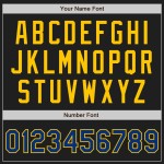 Baseball Royal Royal-Gelb Schwarz Jersey Custom Authentic Nadelstreifen